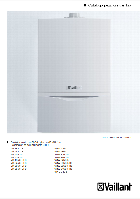 Esploso caldaia Vaillant VMW 286-3-3