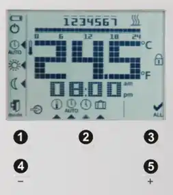 Pulsanti del termostato Siemens RDE 100