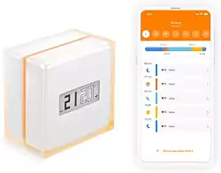 Image of NETATMO NVP-IT Thermostat, stylishly designed for efficient heating management.